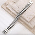 Men's Sterling Silver Tank Track Chain Bracelet