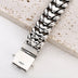 Men's Sterling Silver Tank Track Chain Bracelet