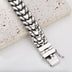 Men's Sterling Silver Tank Track Chain Bracelet