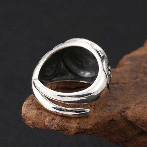 Men's Sterling Silver Totem Ring