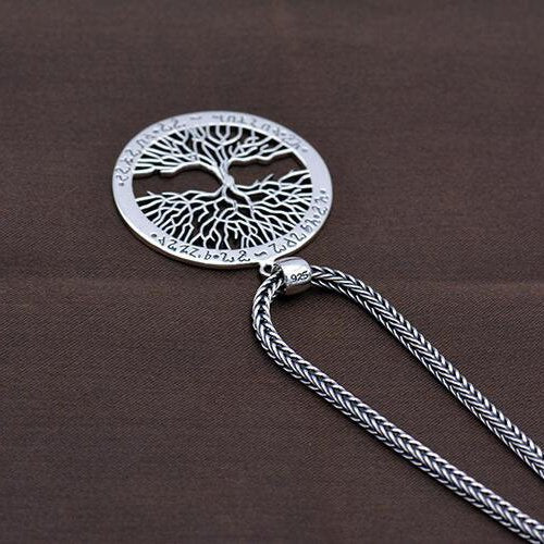 Men's Sterling Silver Tree Necklace