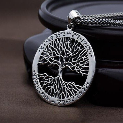 Men's Sterling Silver Tree Necklace