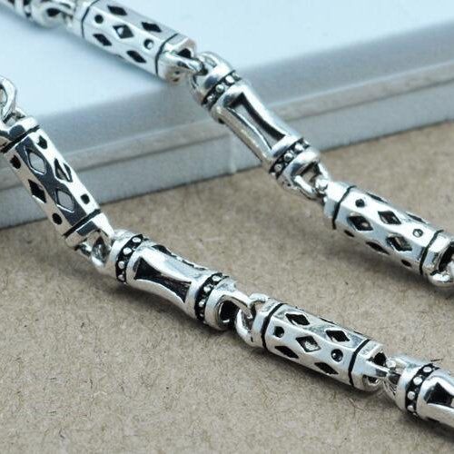 4 mm Men's Sterling Silver Tube Chain 18"-24"