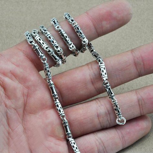 4 mm Men's Sterling Silver Tube Chain 18"-24"