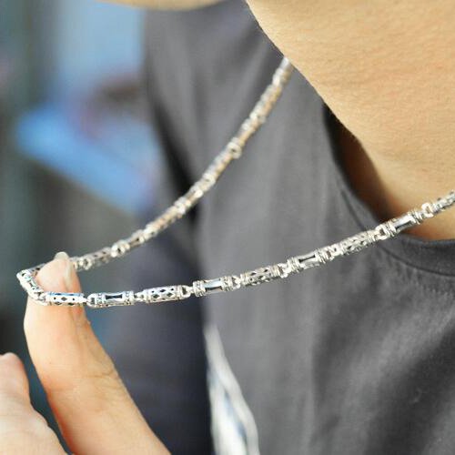 4 mm Men's Sterling Silver Tube Chain 18"-24"