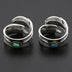 Men's Sterling Silver Turquoise Feather Wrap Ring