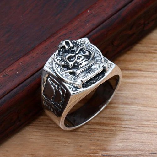 Men's Sterling Silver US Army Sniper Ring