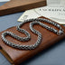 7 mm Men's Sterling Silver Vajra Clasp Braided Chain 20”-26"