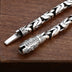 Men's Sterling Silver Vajra Clasp Byzantine Chain Bracelet