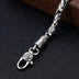 Men's Sterling Silver Vajra Clasp Byzantine Chain Bracelet