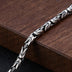 Men's Sterling Silver Vajra Clasp Byzantine Chain Bracelet