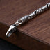 Men's Sterling Silver Vajra Clasp Byzantine Chain Bracelet