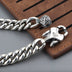 Men's Sterling Silver Vajra Clasp Cuban Chain Bracelet