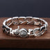 Men's Sterling Silver Vajra Clasp Curb Chain Bracelet