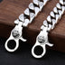 Men's Sterling Silver Vajra Clasp Curb Chain Bracelet