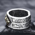 Men's Sterling Silver Vajra Wide Ring