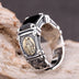 Men's Sterling Silver Virgin Mary Black Onyx Ring