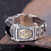 Men's Sterling Silver Virgin Mary Black Onyx Ring