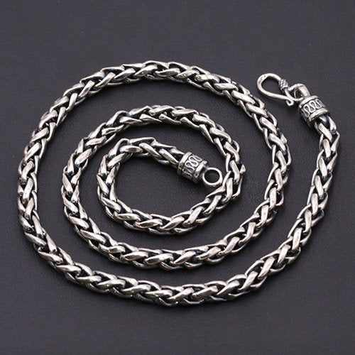 6 mm Men's Sterling Silver Wheat Chain 20”-24”