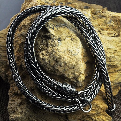 4-5 mm Men's Sterling Silver Wheat Chain 18”-24”