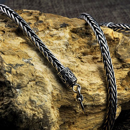 4-5 mm Men's Sterling Silver Wheat Chain 18”-24”