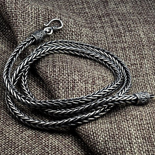 4-5 mm Men's Sterling Silver Wheat Chain 18”-24”