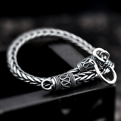 Men's Sterling Silver Wheat Chain Bracelet