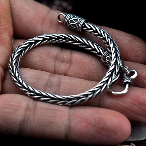 Men's Sterling Silver Wheat Chain Bracelet