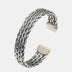 Men's Sterling Silver Wide Braided Cuff Bracelet