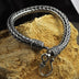 Men's Sterling Silver Wide Wheat Chain Bracelet
