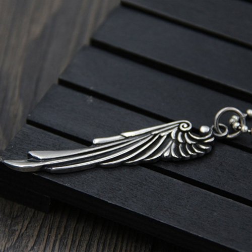 Men's Sterling Silver Wing Necklace