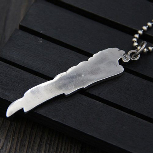 Men's Sterling Silver Wing Necklace