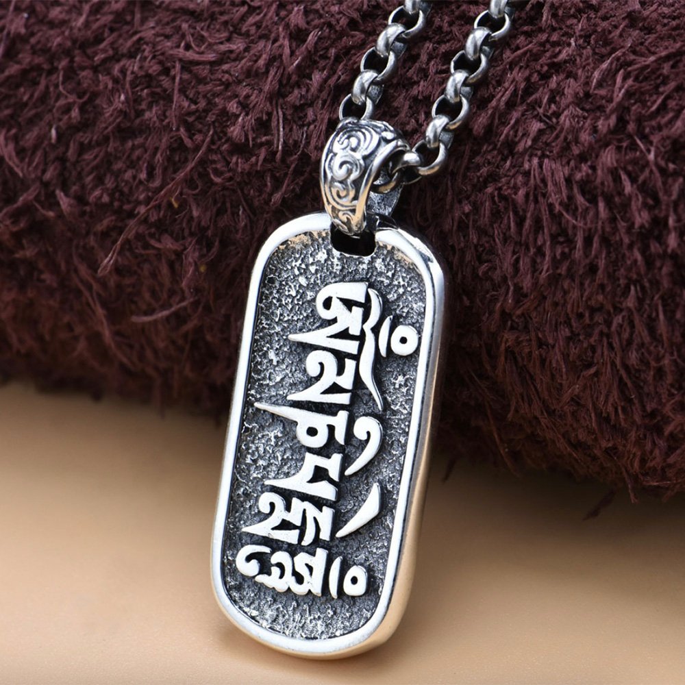 Men's Sterling Silver Zakiram Tibetan God of Wealth Necklace