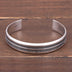 Men's Sterling Silver Zigzag Pattern Cuff Bracelet
