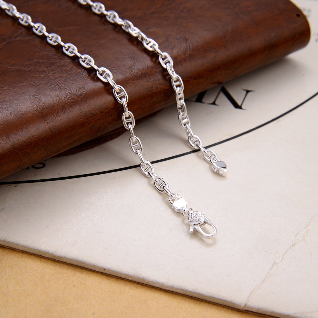Men’s Sterling Silver Anchor Link Chain 3mm