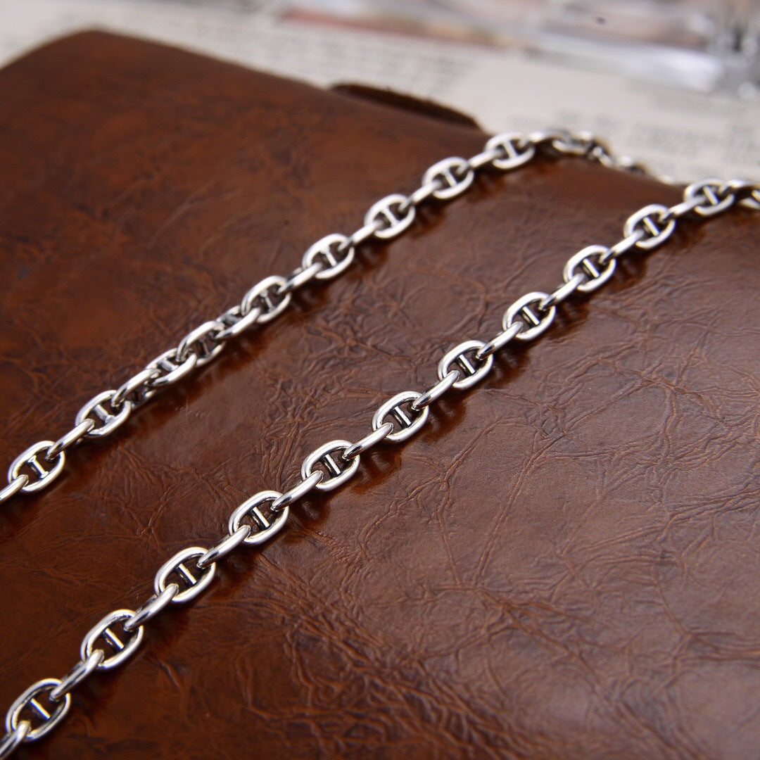 Men’s Sterling Silver Anchor Link Chain 3mm
