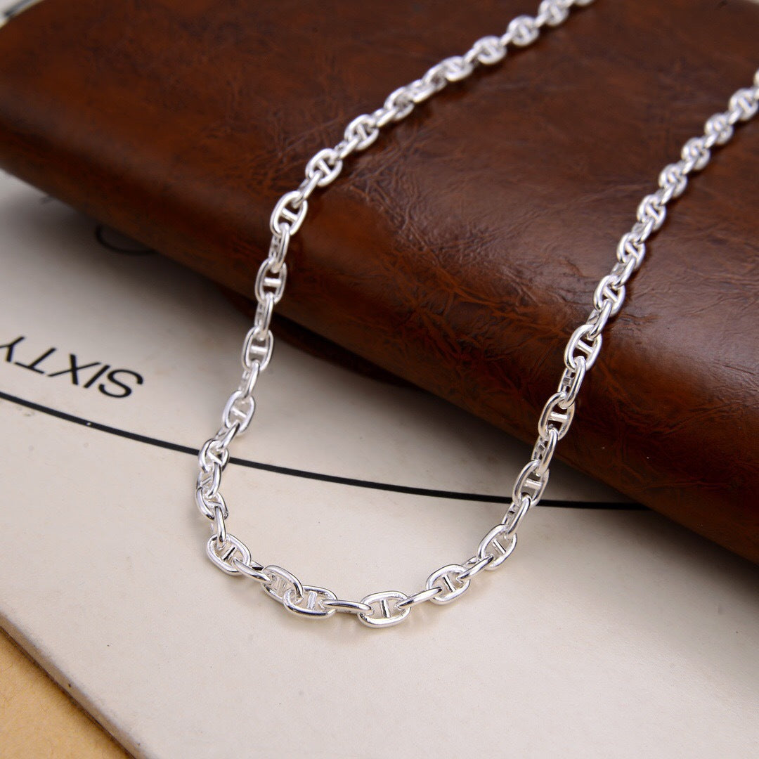 Men’s Sterling Silver Anchor Link Chain 3mm