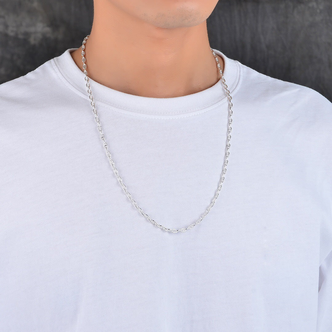 Men’s Sterling Silver Anchor Link Chain 3mm