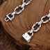 Men’s Sterling Silver Bamboo Link Chain Bracelet