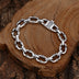 Men’s Sterling Silver Bamboo Link Chain Bracelet
