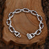 Men’s Sterling Silver Bamboo Link Chain Bracelet