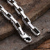 Men’s Sterling Silver Beaded Edge Rectangle Link Bracelet