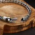 Men’s Sterling Silver Braided Wheat Chain Bracelet