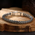 Men’s Sterling Silver Braided Wheat Chain Bracelet