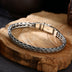 Men’s Sterling Silver Braided Wheat Chain Bracelet