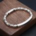 Men’s Sterling Silver Byzantine Chain ID Bracelet
