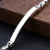 Men’s Sterling Silver Byzantine Chain ID Bracelet