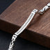 Men’s Sterling Silver Byzantine Chain ID Bracelet