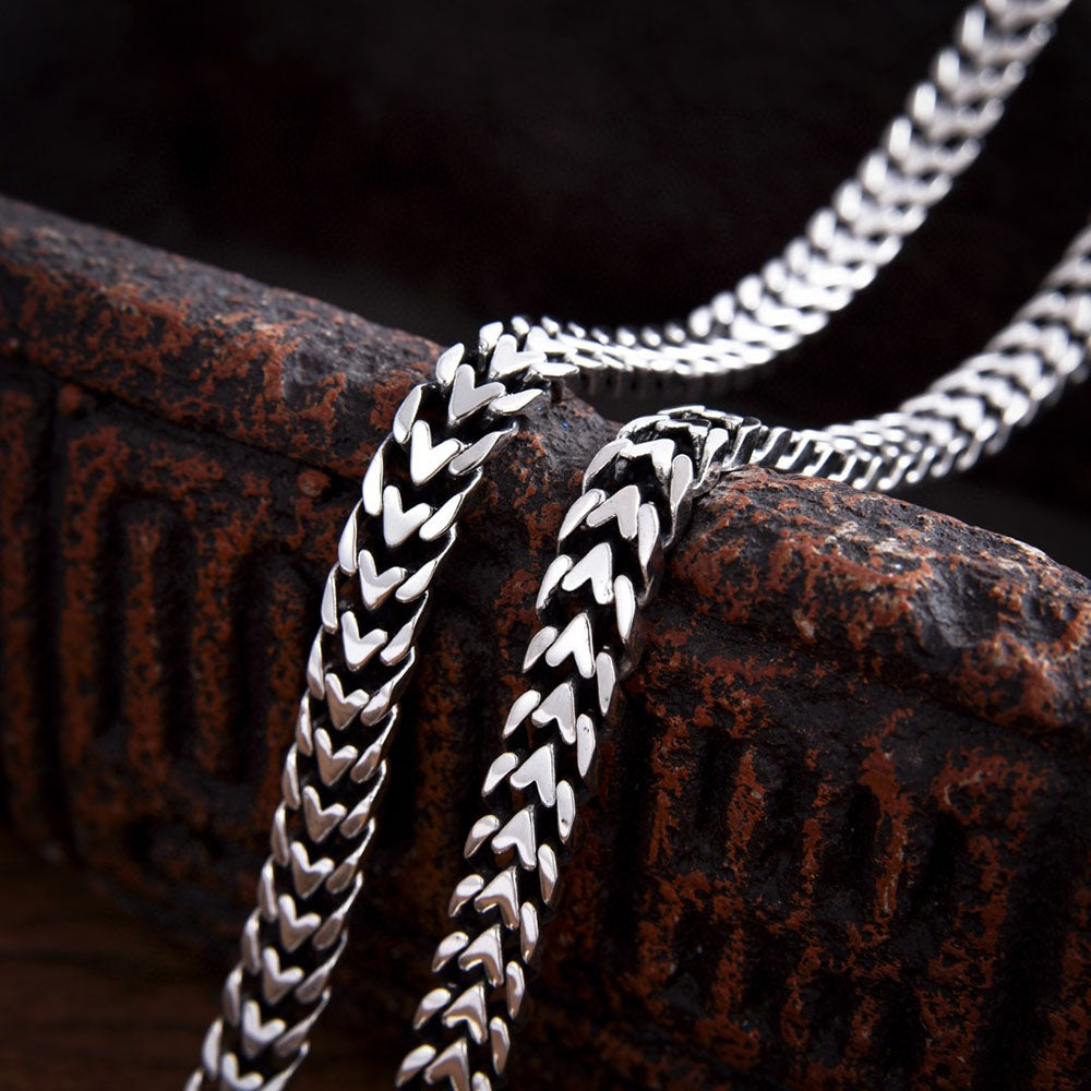 Men’s Sterling Silver Chevron Chain