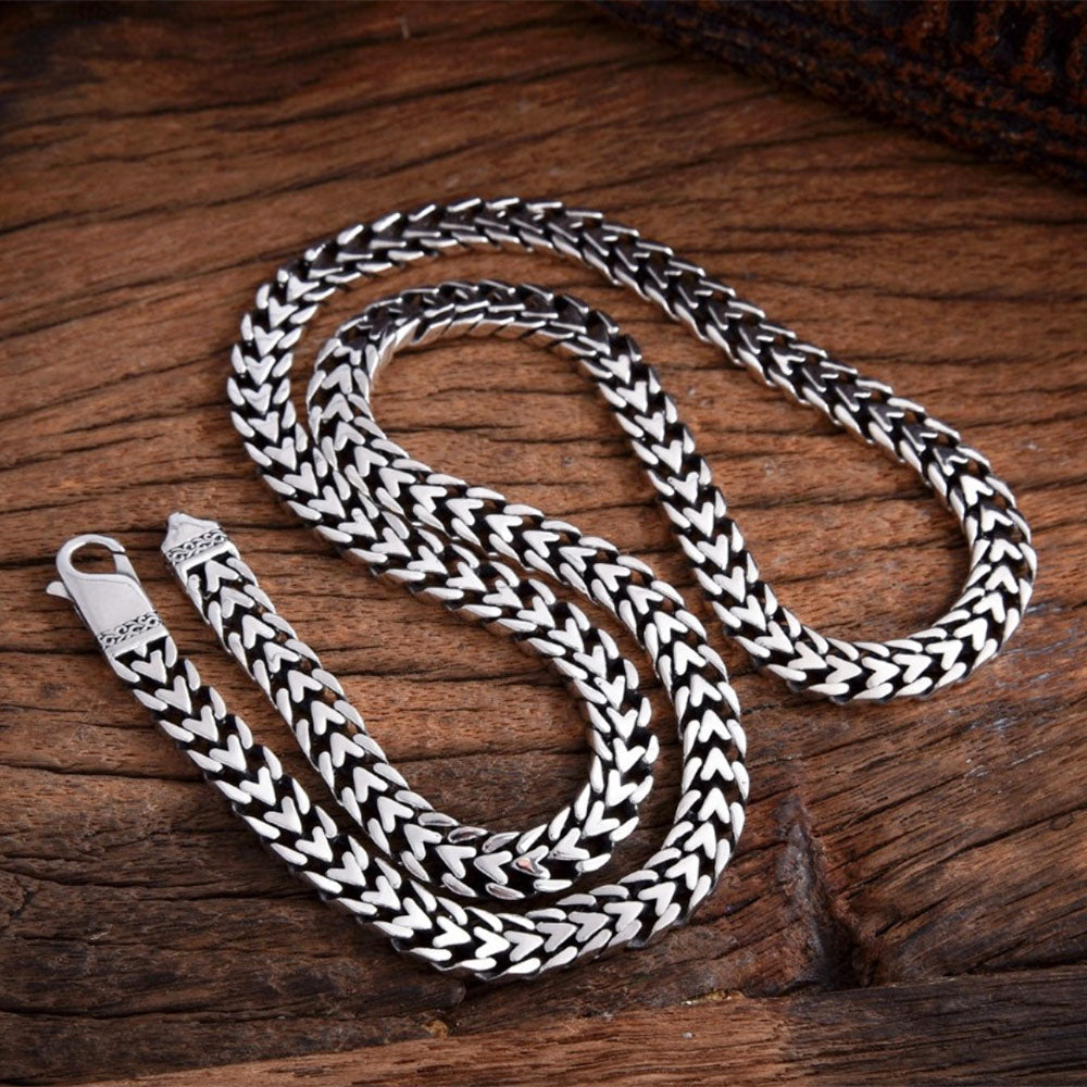 Men’s Sterling Silver Chevron Chain